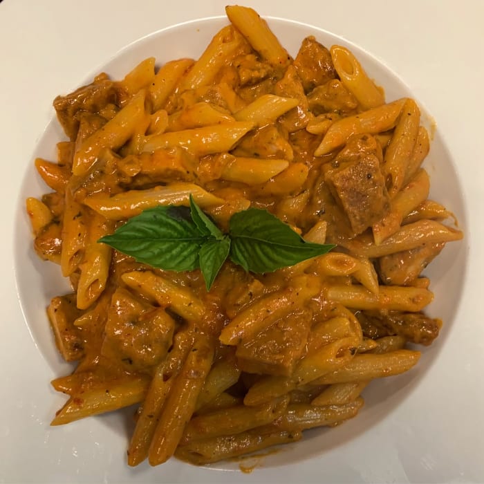 Penne Alla Vodka with Chicken Pasta.